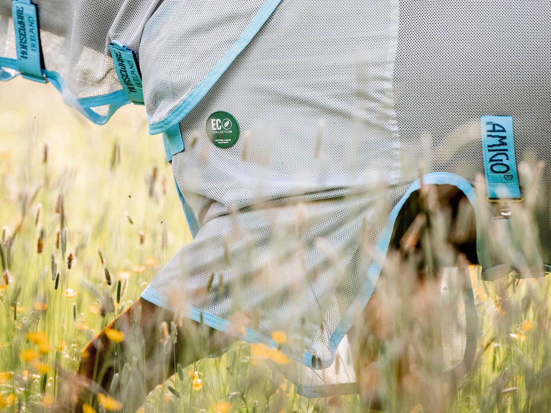 A Horseware fly sheet with Horseware Leg Arches.