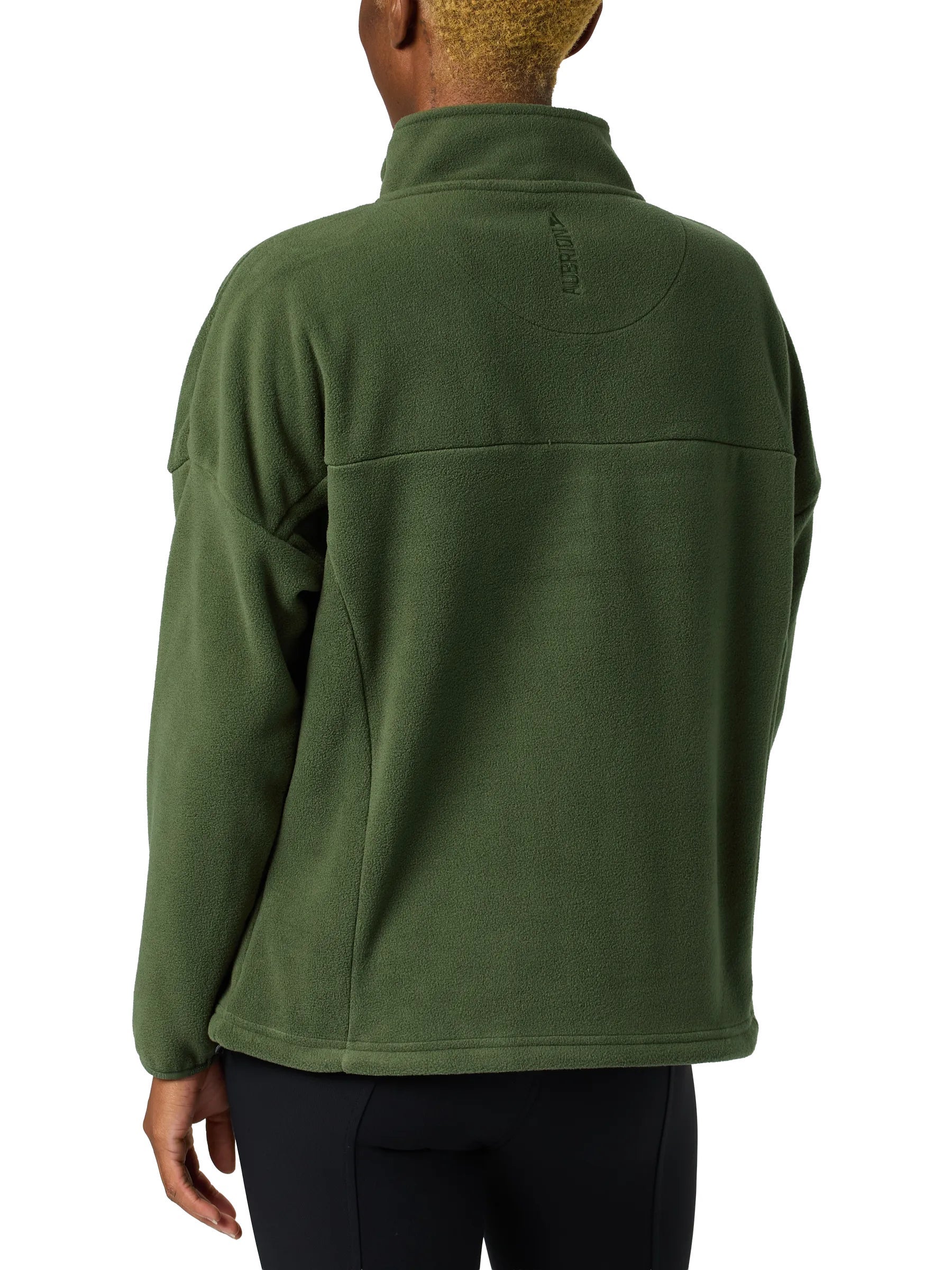 Back view of a woman wearing the Aubrion Ladies' React Winter Fleece Jacket.