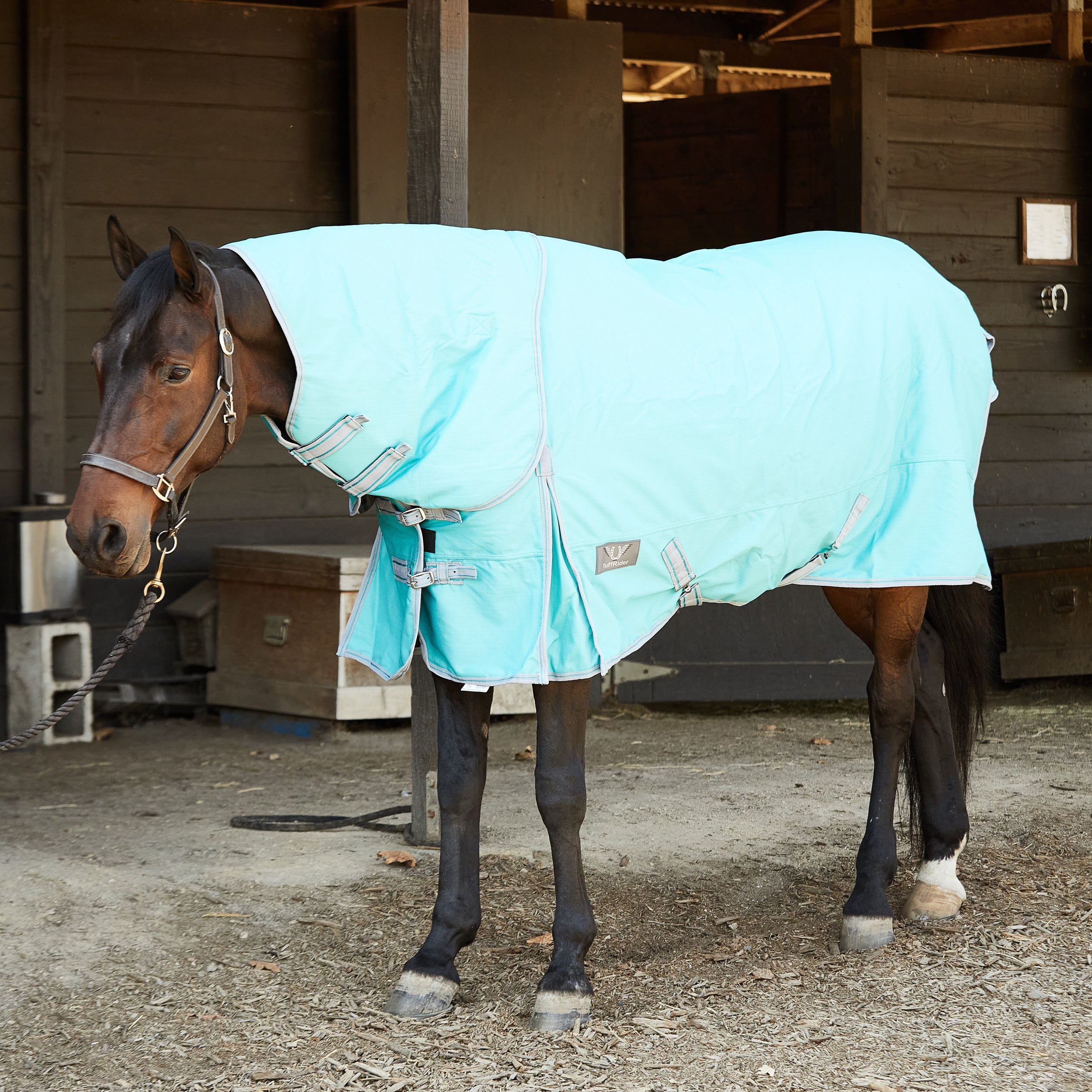 CHALLENGER 1680D Horse Turnout Waterproof Fleece Lined Medium-Weight Winter Blanket 601LGF 